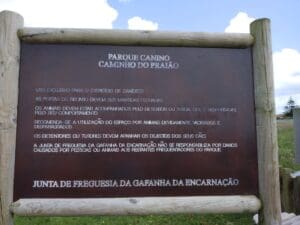 Aveiro – Parque Canino Caminho do Praiao Sign